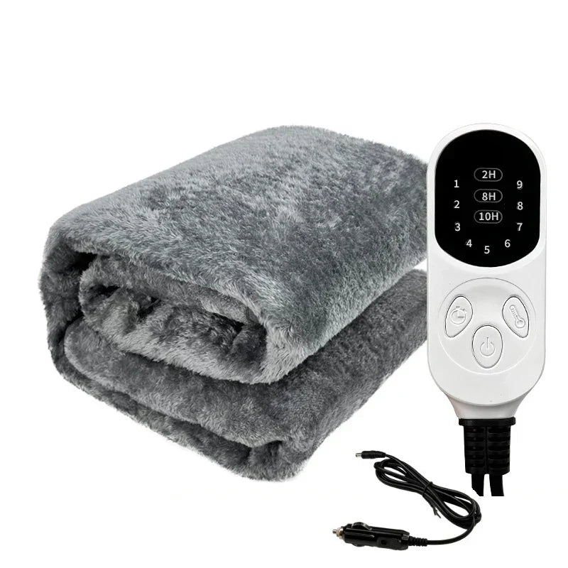 12V Heated Travel Blanket for Car SUV Truck Use