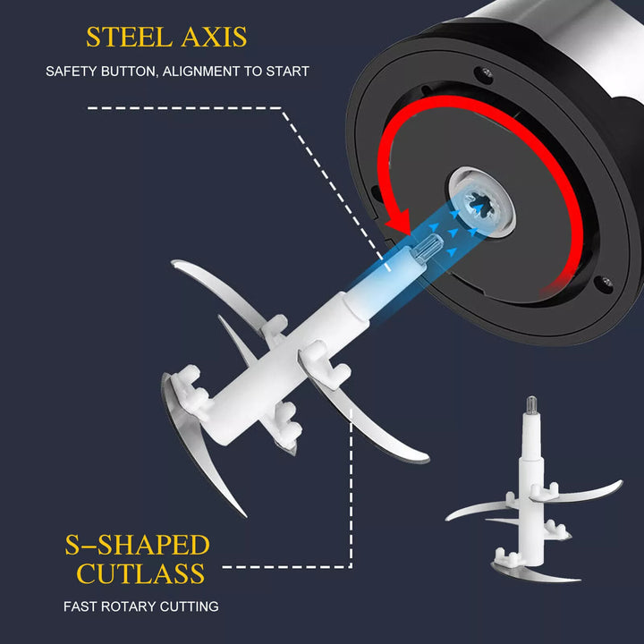 2L Food Chopper Processor for Kitchen Cooking Prep