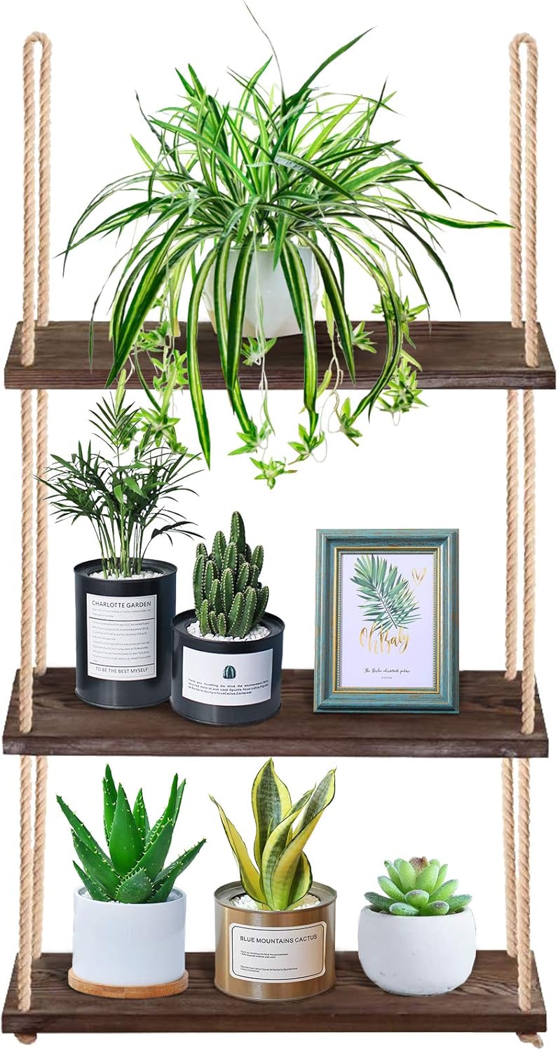 3-Tier Wall Shelf for Indoor Plants and Home Decor