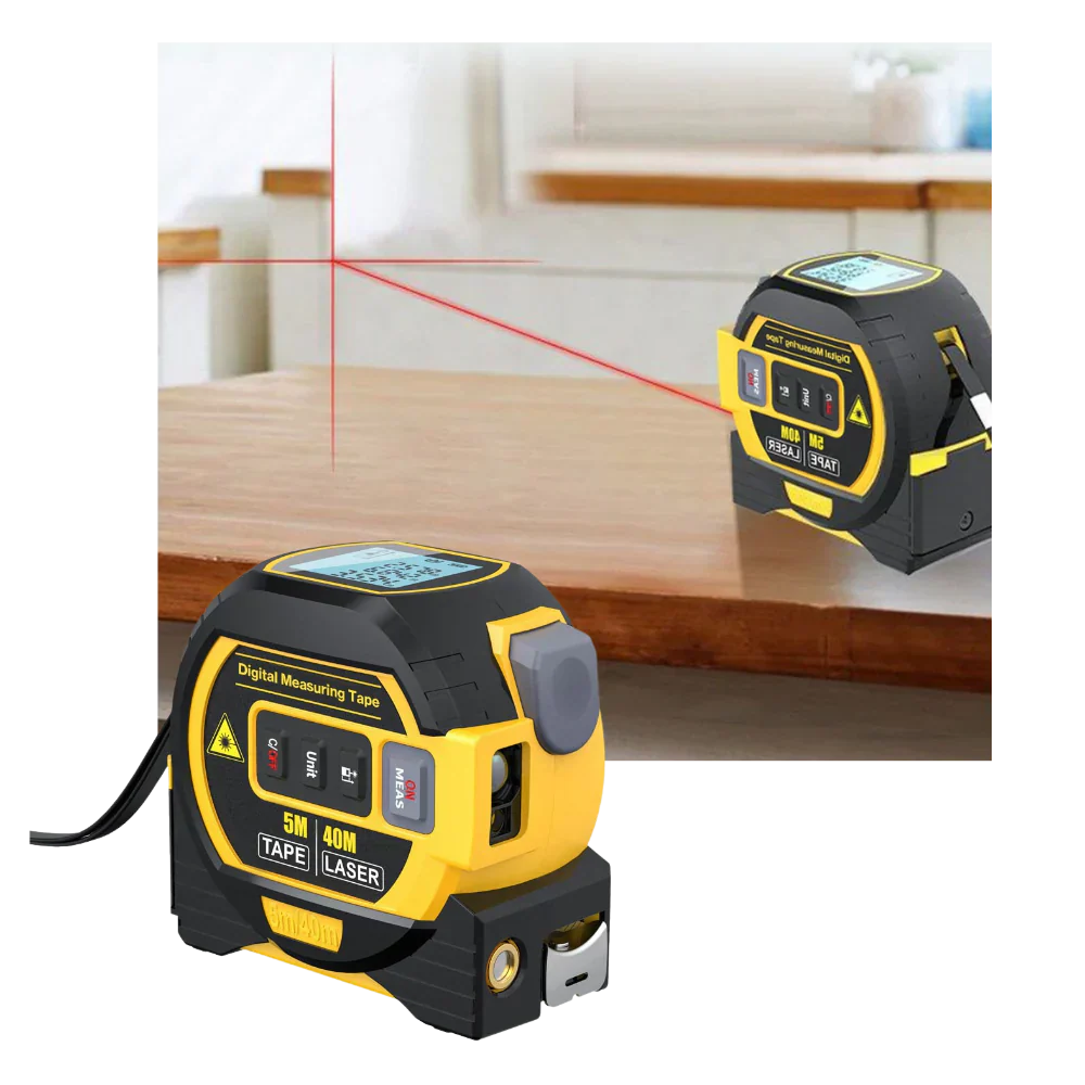3-in-1 Laser Tape Measure Tool for Distance and Volume Measurement