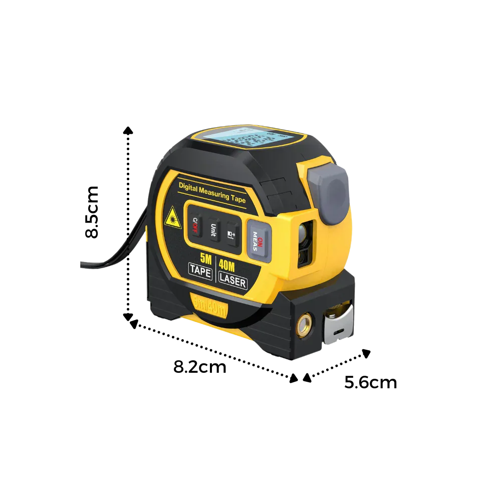 3-in-1 Laser Tape Measure Tool for Distance and Volume Measurement