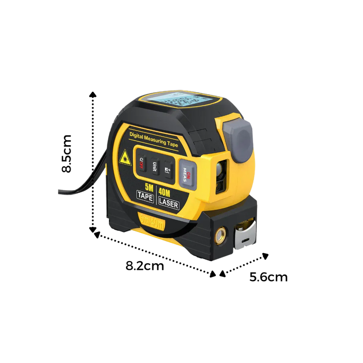 3-in-1 Laser Tape Measure Tool for Distance and Volume Measurement