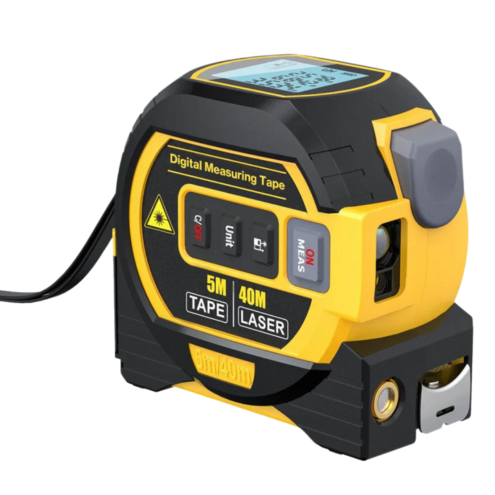 3-in-1 Laser Tape Measure Tool for Distance and Volume Measurement