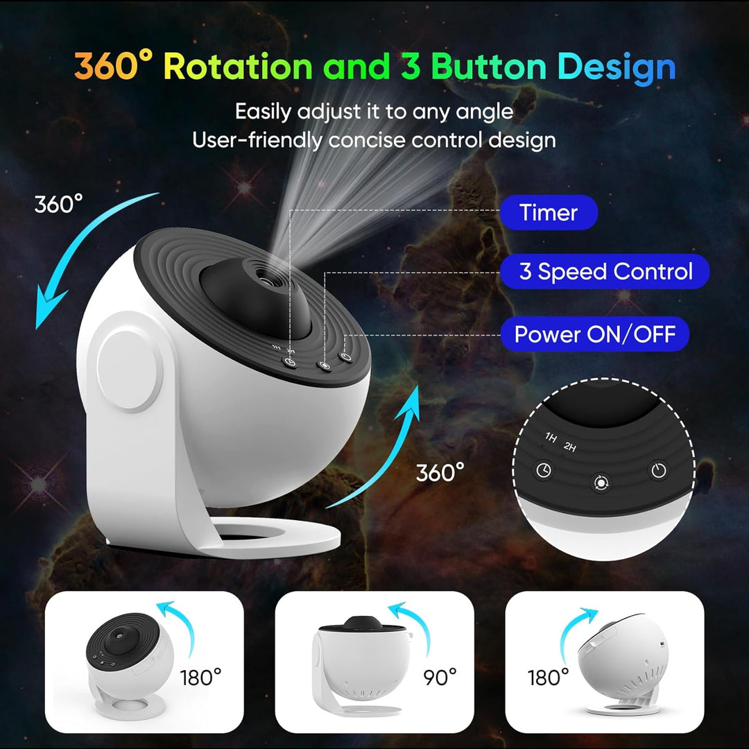 360 Degree Planetarium Projector for Home Stargazing and Night Light