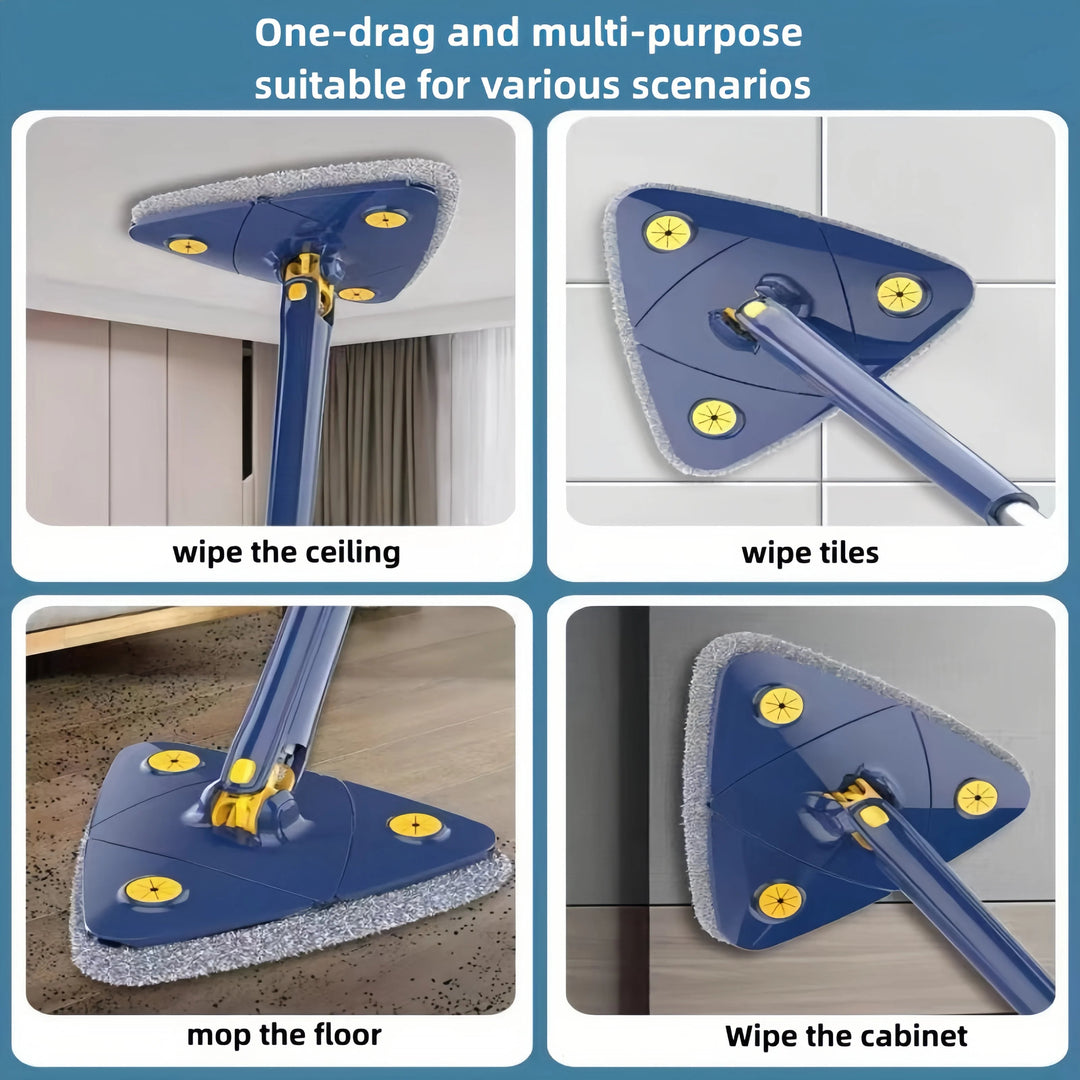 360 Degree Triangle Mop for Hardwood and Tile Floor Cleaning