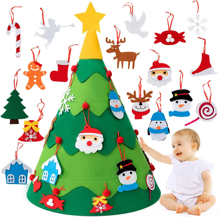 3D Felt Christmas Tree Craft Kit for Kids and Adults