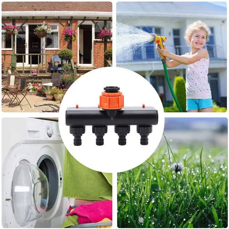 4 Way Garden Hose Splitter Connector Adapter for Multiple Hoses