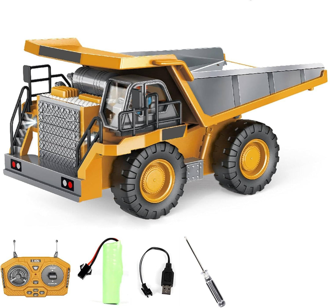 4WD Remote Control Excavator Bulldozer Dump Truck Toy Vehicle
