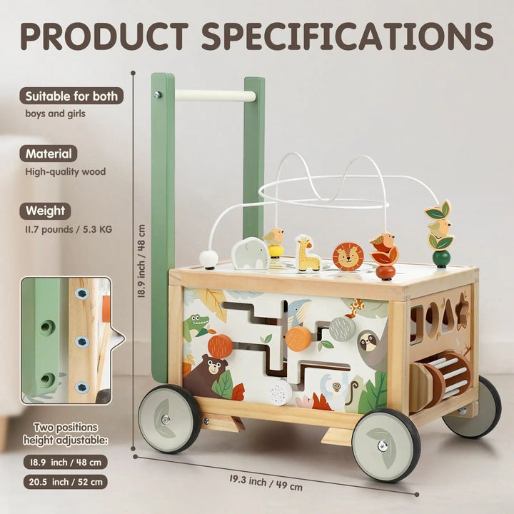 Adjustable Baby Push Walker Toy for Early Walking Development