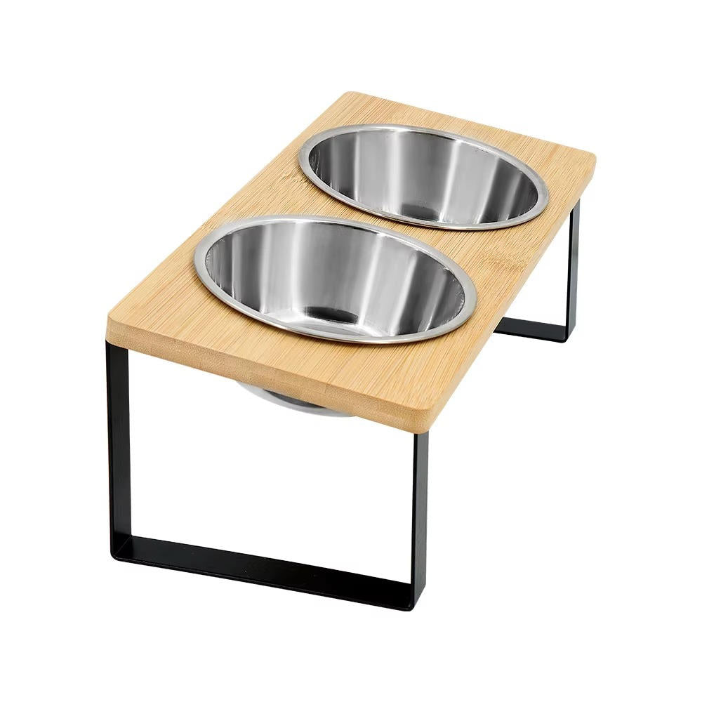 Adjustable Elevated Cat Food Bowl Stand Pet Feeding Dish