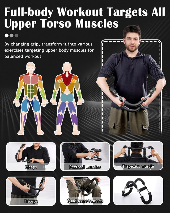 Adjustable Forearm and Triceps Strength Training Exerciser Bar