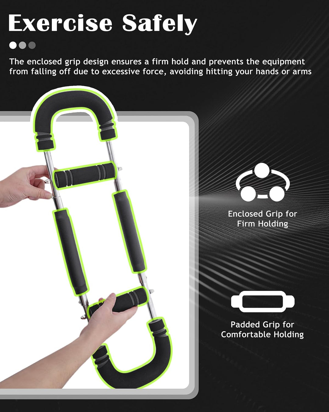 Adjustable Forearm and Triceps Strength Training Exerciser Bar