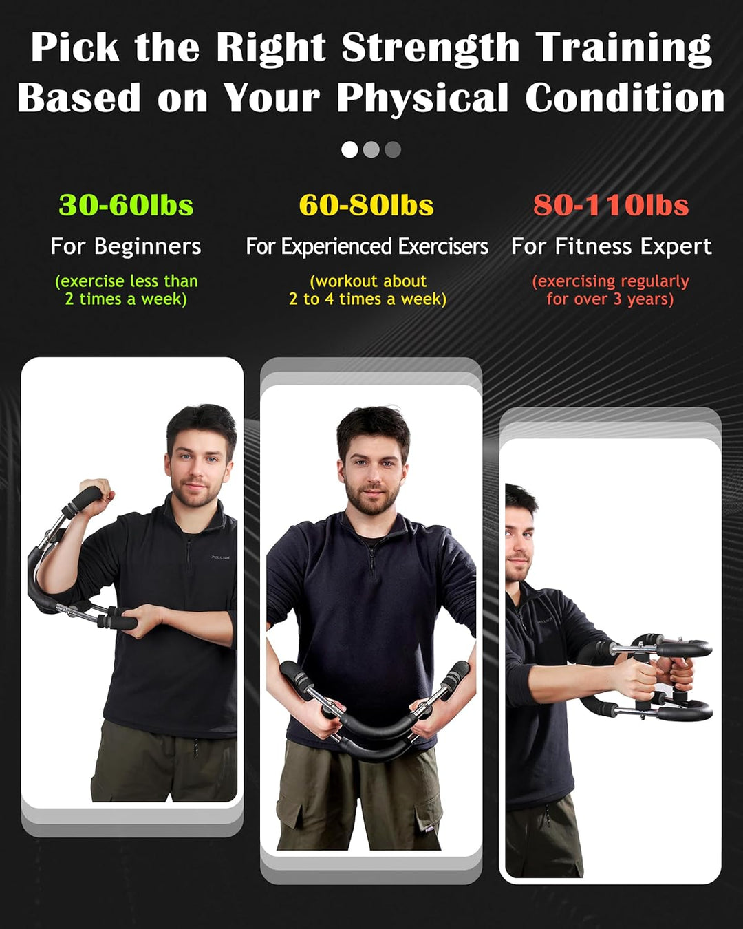 Adjustable Forearm and Triceps Strength Training Exerciser Bar