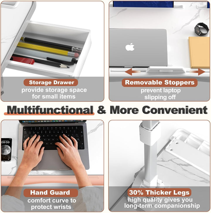 Adjustable Laptop Stand for Bed and Desk Use