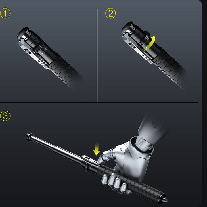 Adjustable Self-Defense Stick Personal Safety Tool