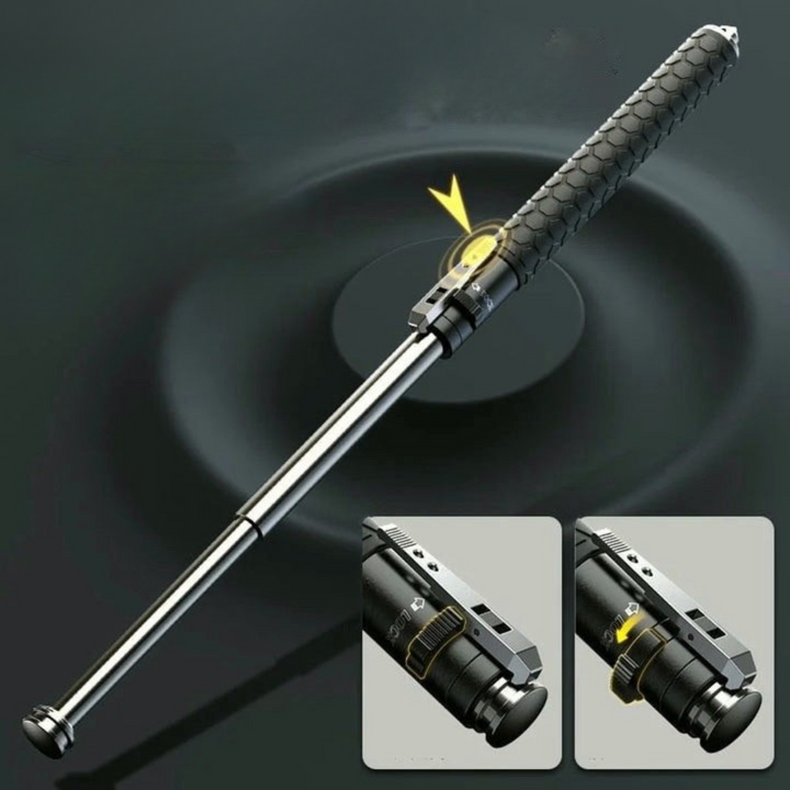 Adjustable Self-Defense Stick with Safety Features for Personal Protection