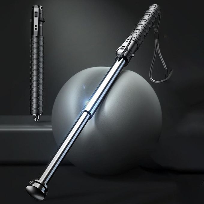 Adjustable Self-Defense Stick with Safety Features for Personal Protection