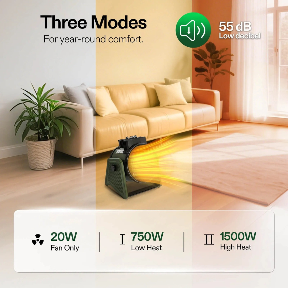 Adjustable Space Heater with Thermostat for Home Use