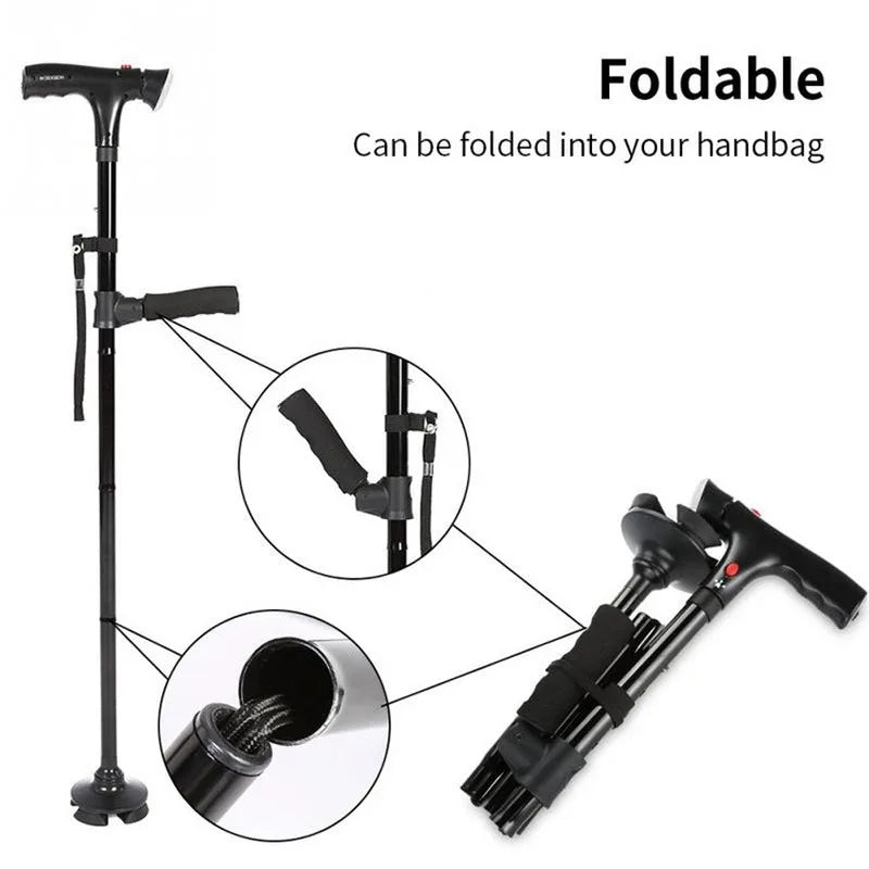Adjustable Walking Cane for Seniors and Mobility Support