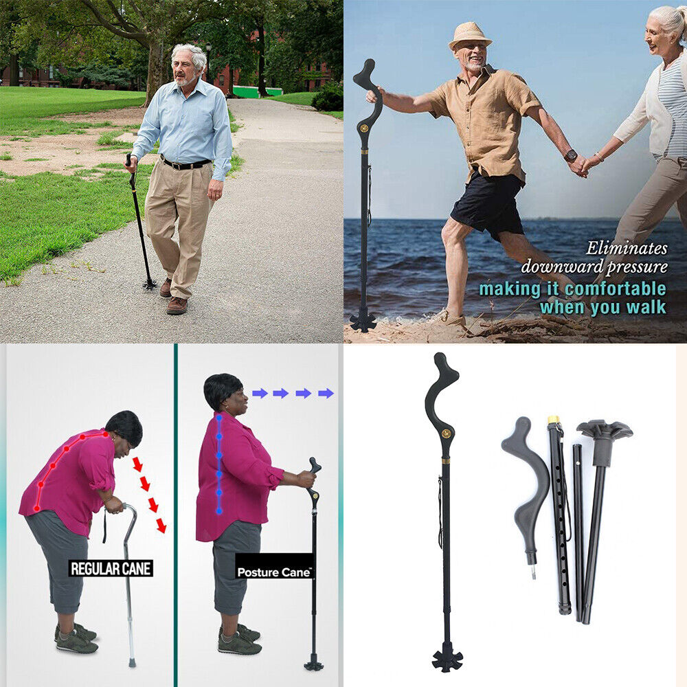Adjustable Walking Stick Cane with Ergonomic Grip Lightweight Design
