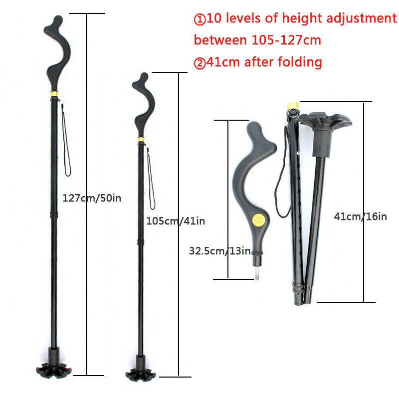 Adjustable Walking Stick Cane with Ergonomic Grip Lightweight Design