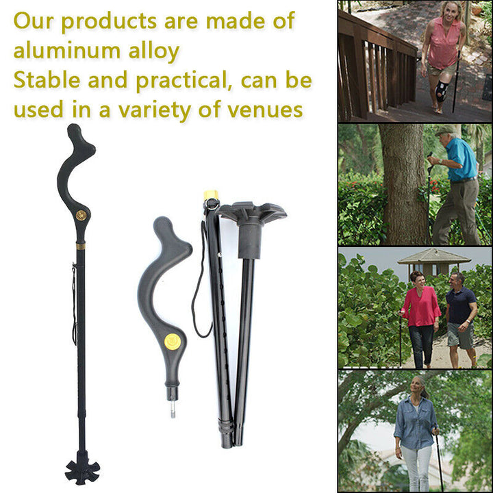 Adjustable Walking Stick Cane with Ergonomic Grip Lightweight Design