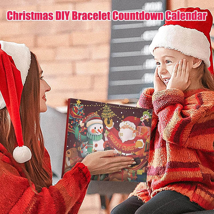 Advent Calendar Bracelet Kit with 22 Accessories for Christmas