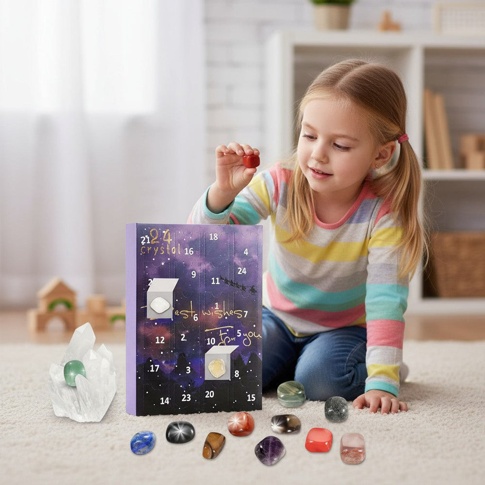Advent Calendar with Stones and Crystals for Christmas 2025 Gift