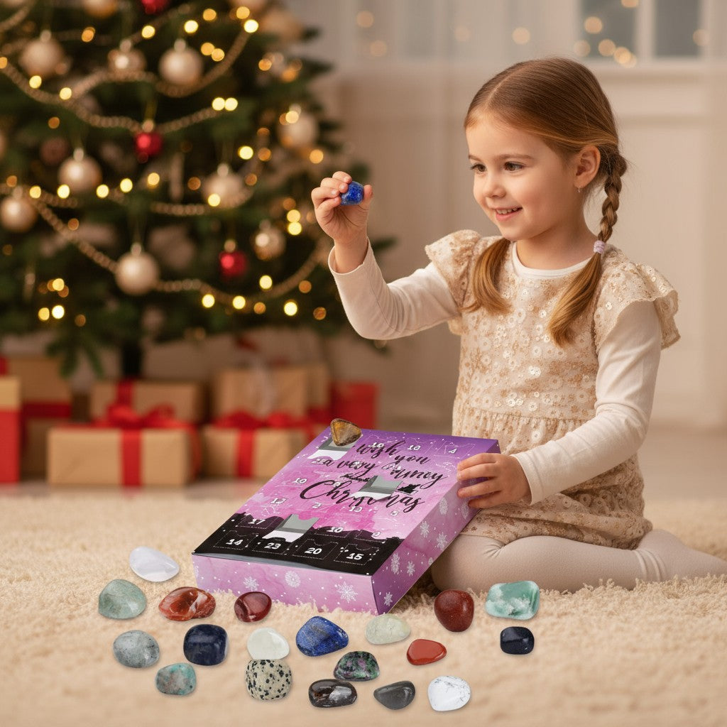 Advent Calendar with Stones and Crystals for Christmas 2025 Gift