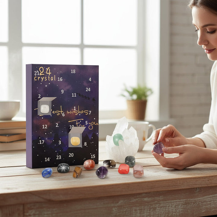 Advent Calendar with Stones and Crystals for Christmas 2025 Gift