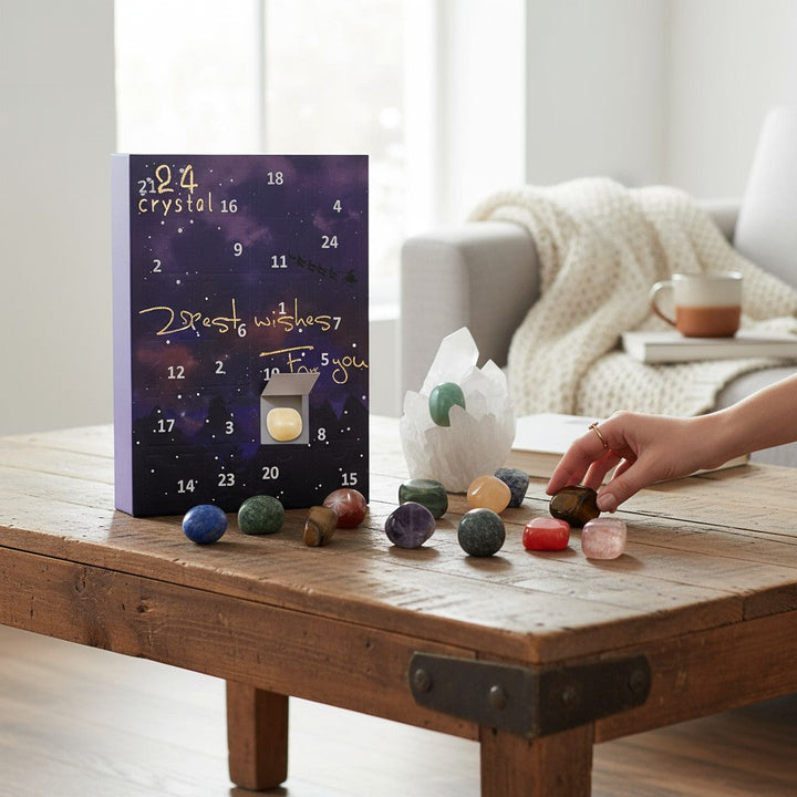 Advent Calendar with Stones and Crystals for Christmas 2025 Gift