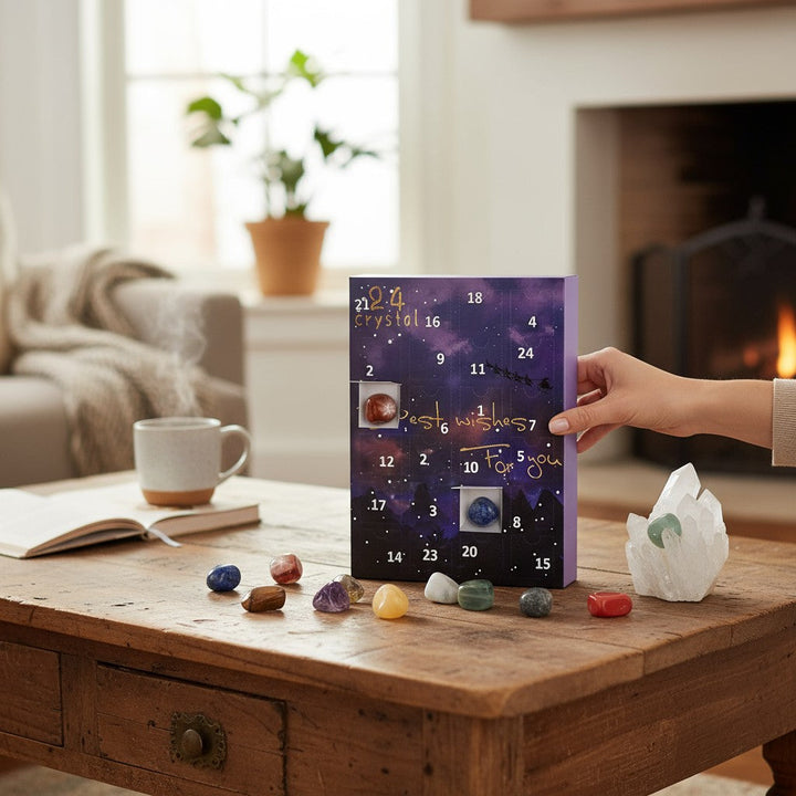 Advent Calendar with Stones and Crystals for Christmas 2025 Gift