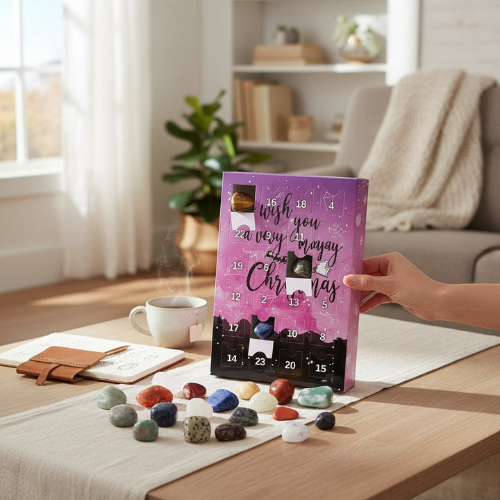 Advent Calendar with Stones and Crystals for Christmas 2025 Gift