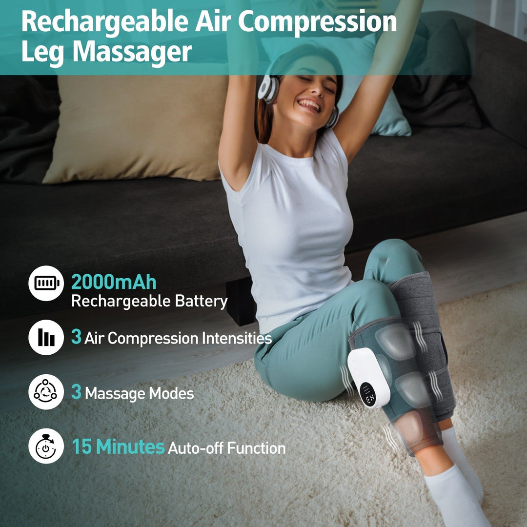 Air Compression Leg Massager for Pain Relief and Relaxation