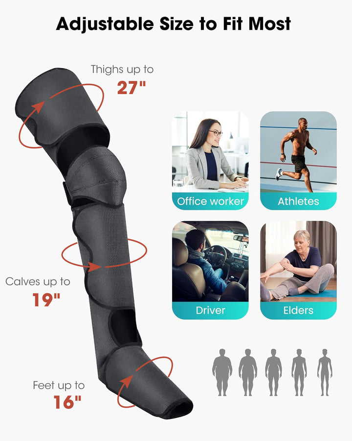 Air Compression Leg Massager with Dual Function for Relaxation