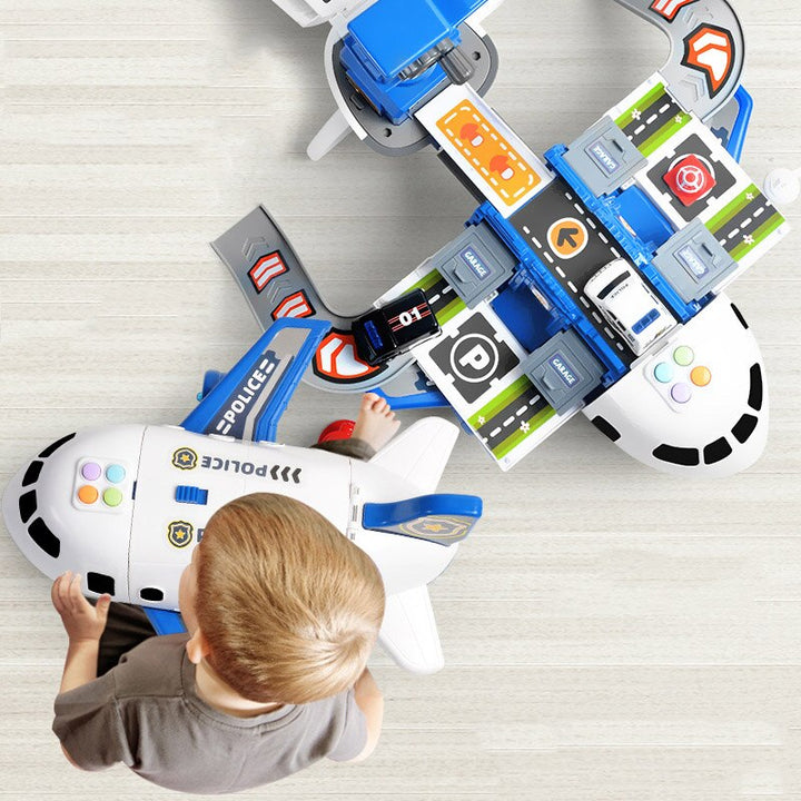 Airplane Toy Play Set with Police, Fireman, and Construction Vehicles