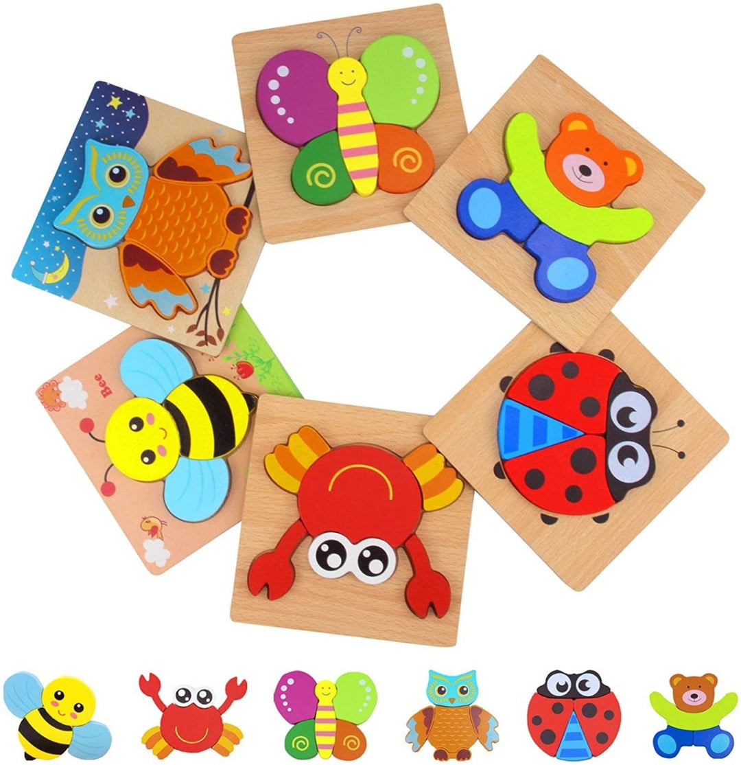 Animal Puzzle Toys Set - 6 Pack for Kids