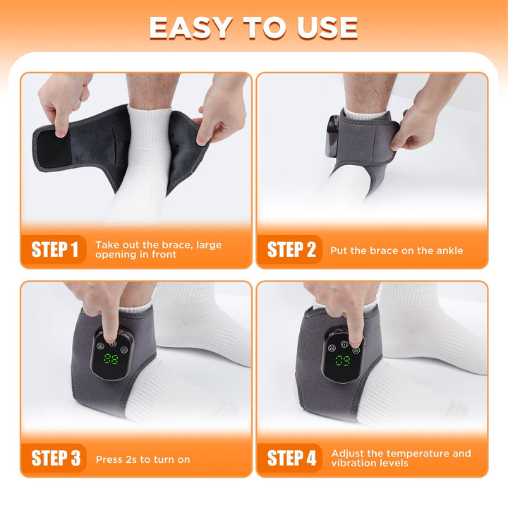 Ankle Massager with Heat Therapy for Pain Relief