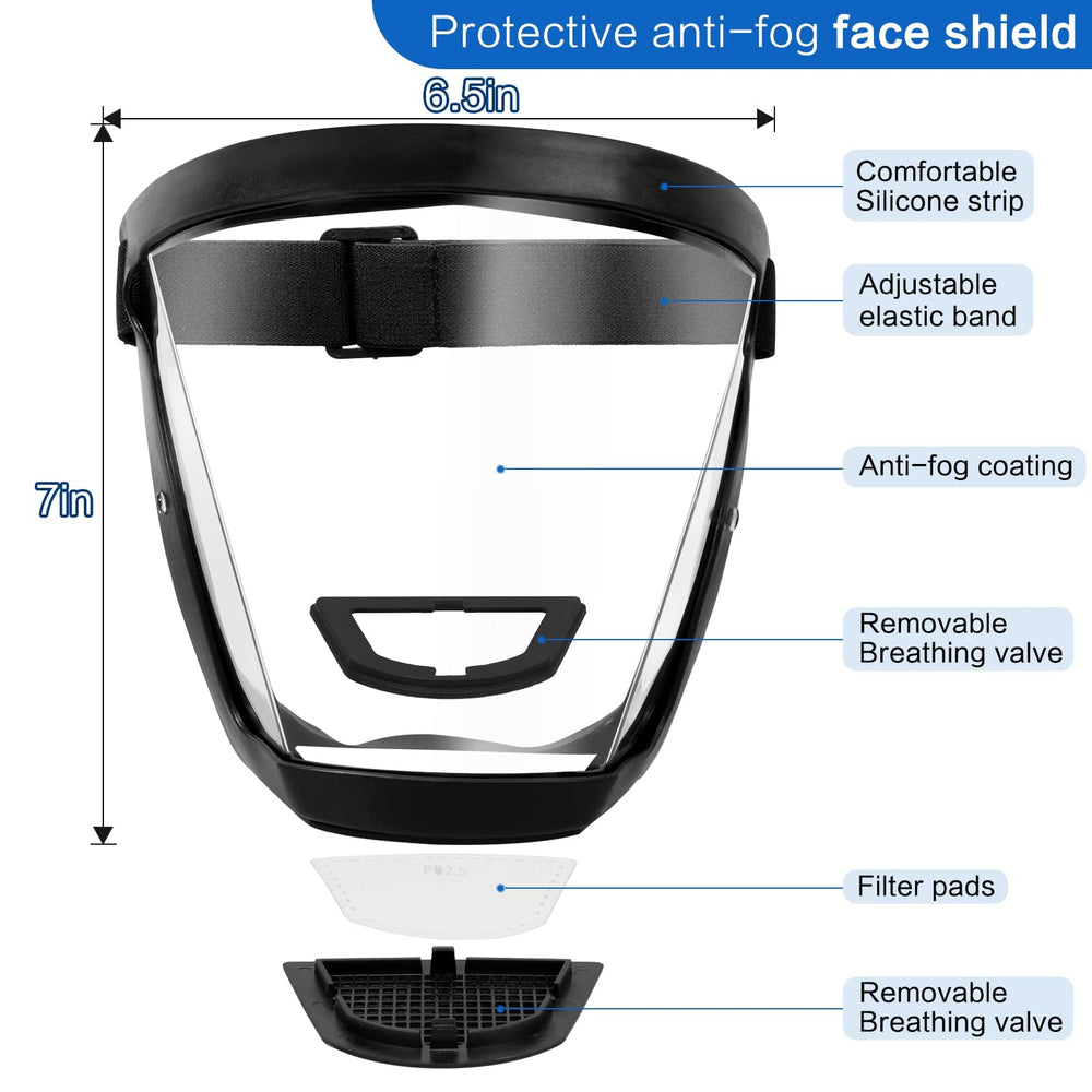 Anti-Fog Face Shield for Protection Against Germs and Particles