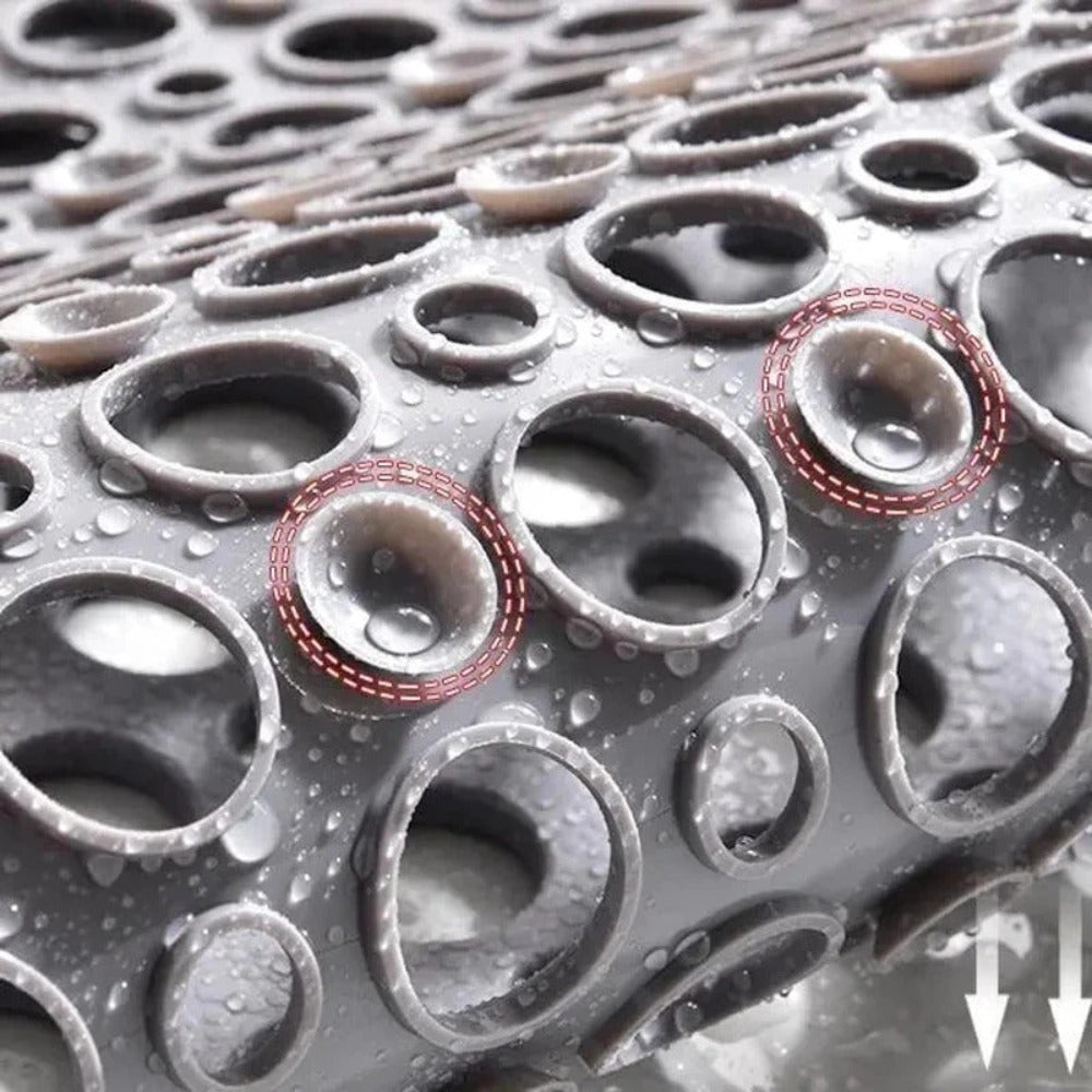 Antislip Shower Mat with Antimicrobial Protection