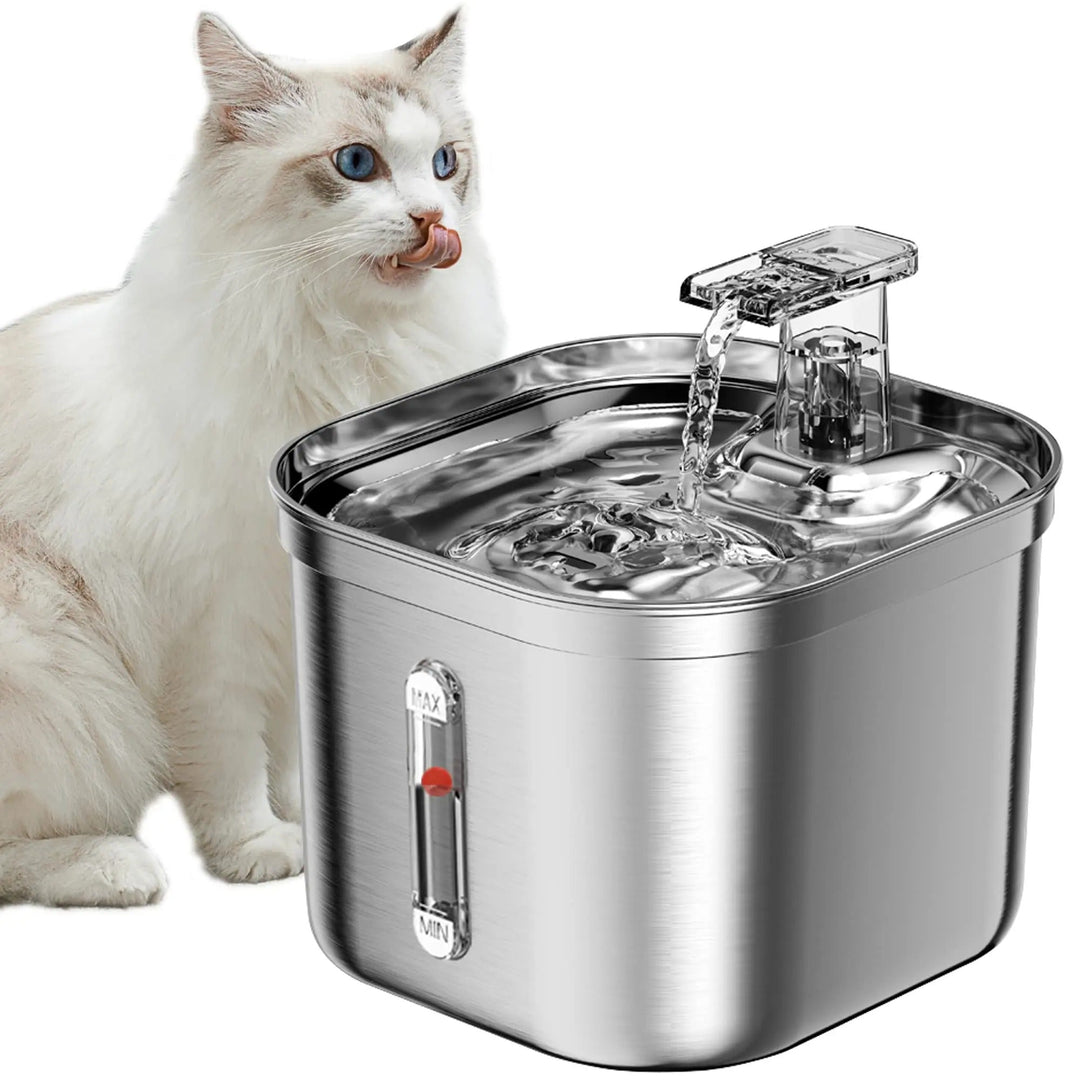 Automatic Cat Water Fountain Pet Dispenser Stainless Steel Feeder