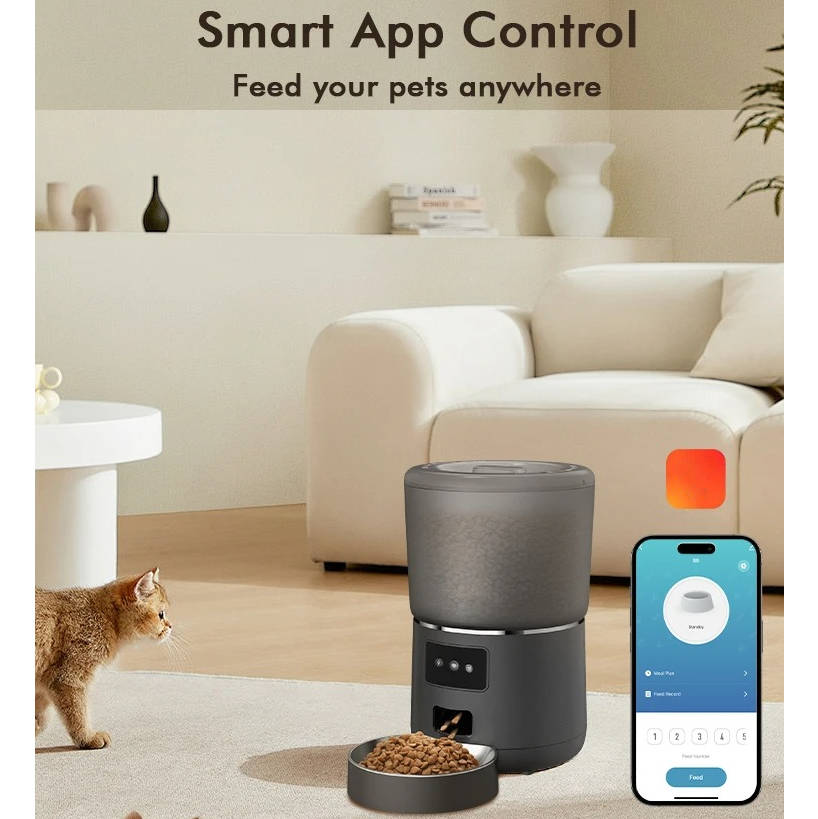 Automatic Pet Feeder for Cats and Dogs - Programmable Food Dispenser