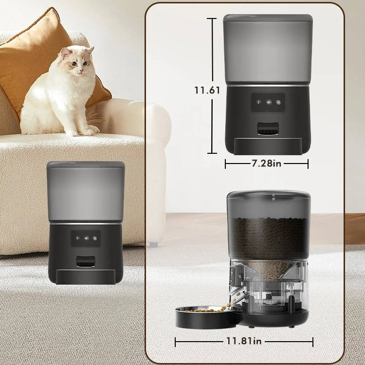 Automatic Pet Feeder for Cats and Dogs - Programmable Food Dispenser