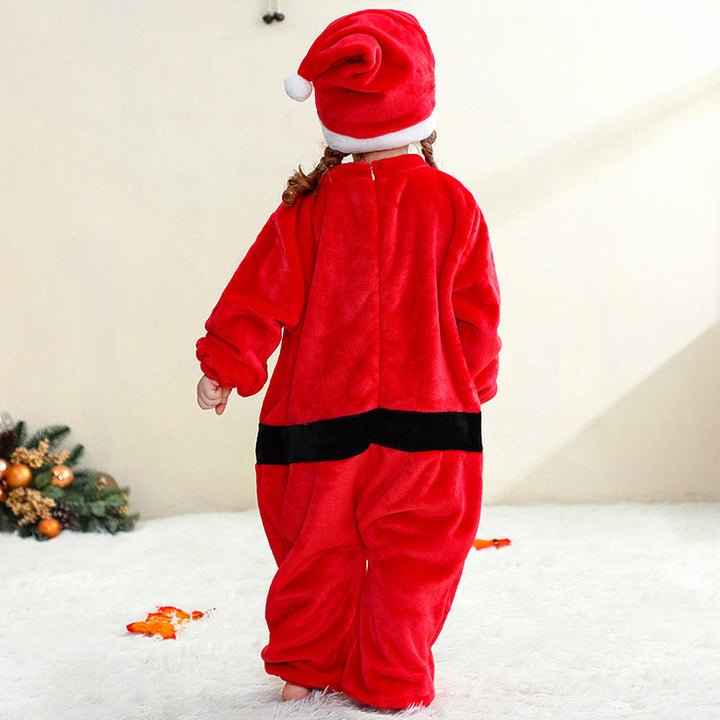 Baby Christmas Jumpsuit Pajamas with Hat for Kids