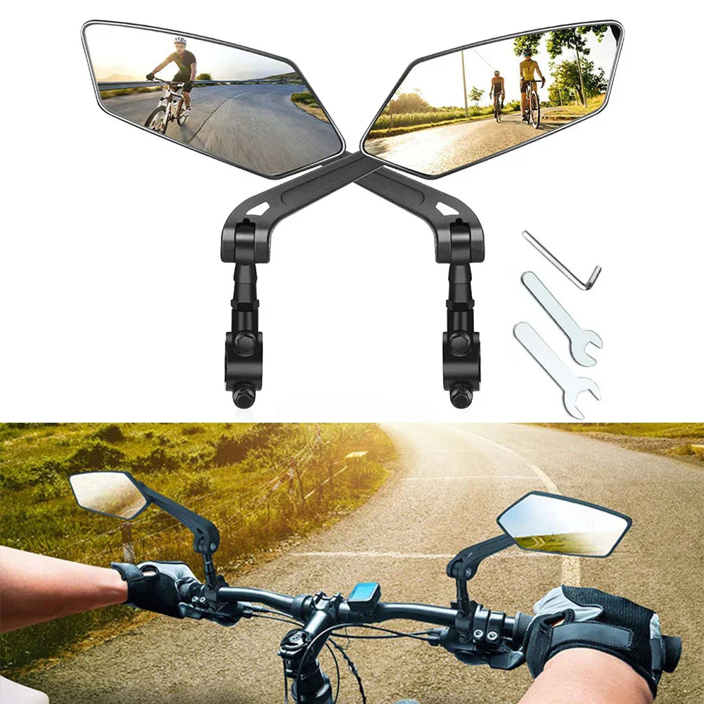 Bike Mirrors for Safe Riding - 2 Pack