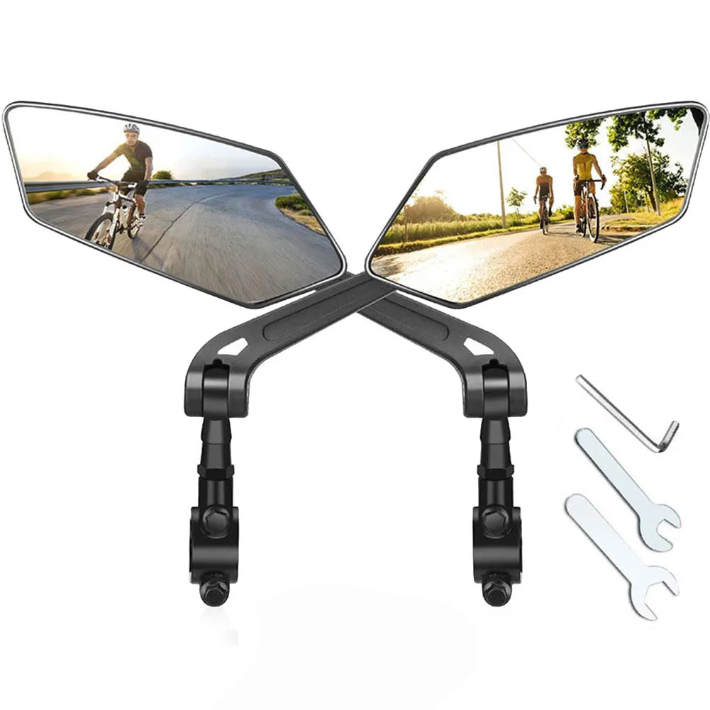 Bike Mirrors for Safe Riding - 2 Pack