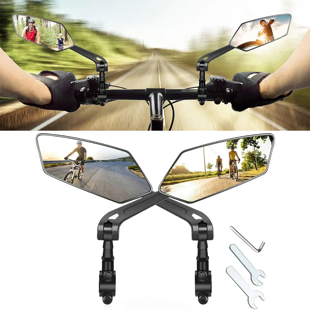 Bike Mirrors for Safe Riding - 2 Pack