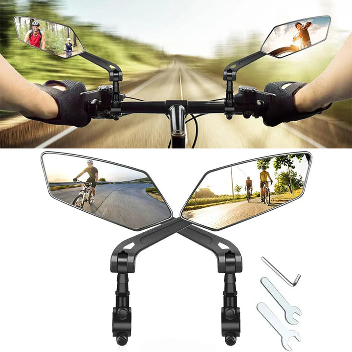 Bike Mirrors for Safe Riding - 2 Pack