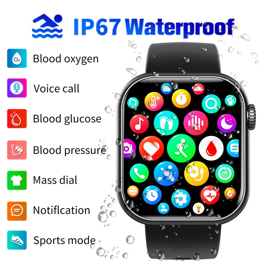 Blood Sugar, Blood Pressure, Heart Rate & Sleep Monitoring Smartwatch