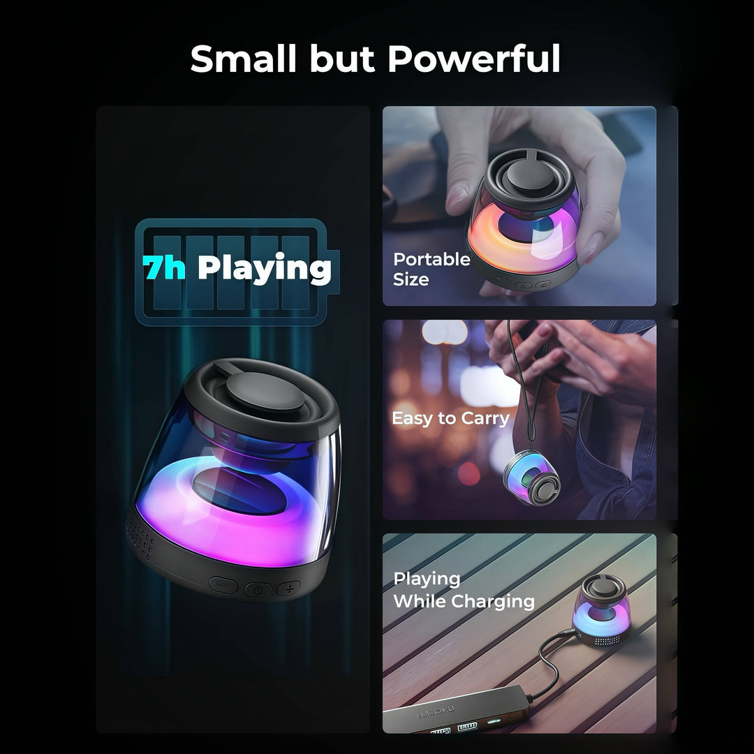 Bluetooth Speaker with RGB Light for Outdoor Use